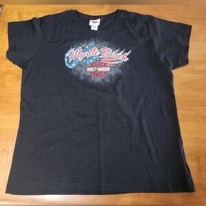 Harley Davidson Womens Crewneck Cotton Short Sleeve Shirt Xtra Large